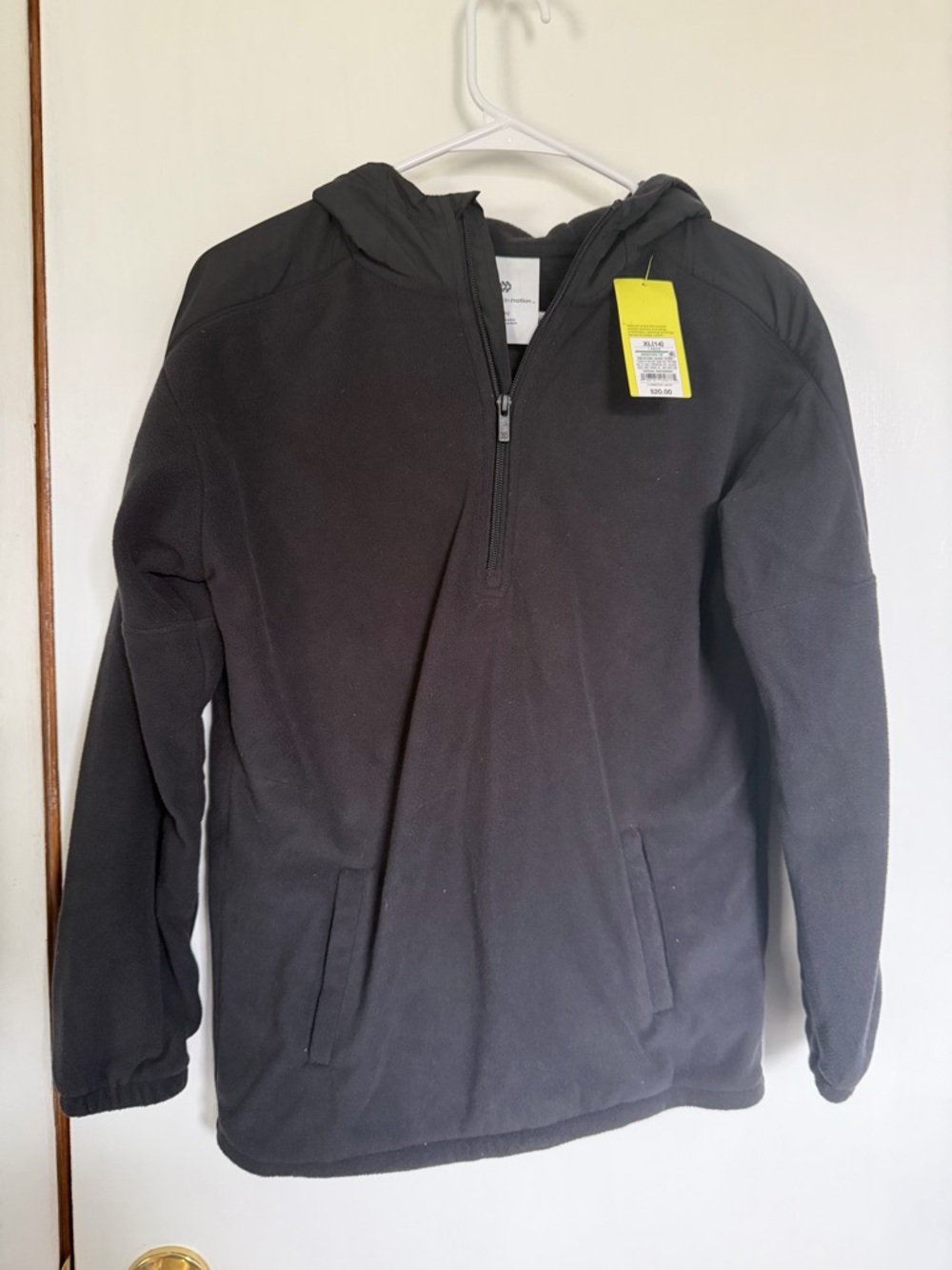all in motion Black Half-Zip Hooded Puffer Pullover
